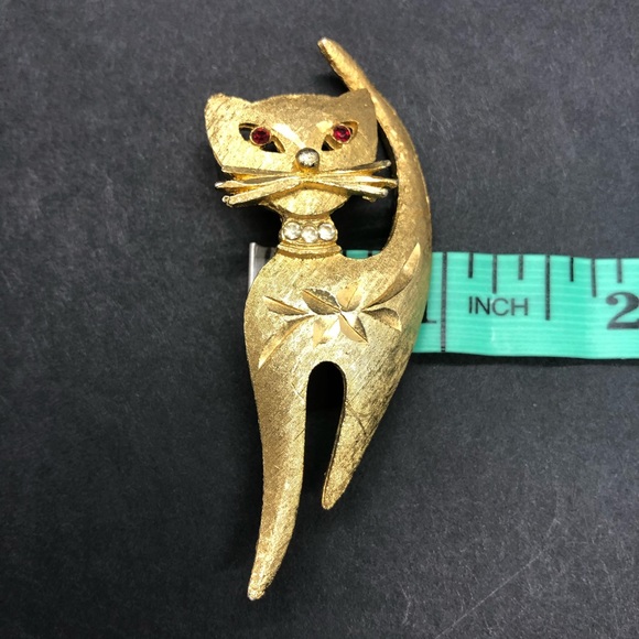 Sold!Vintage Cat Brooch/Pin by Mamselle - Picture 6 of 6